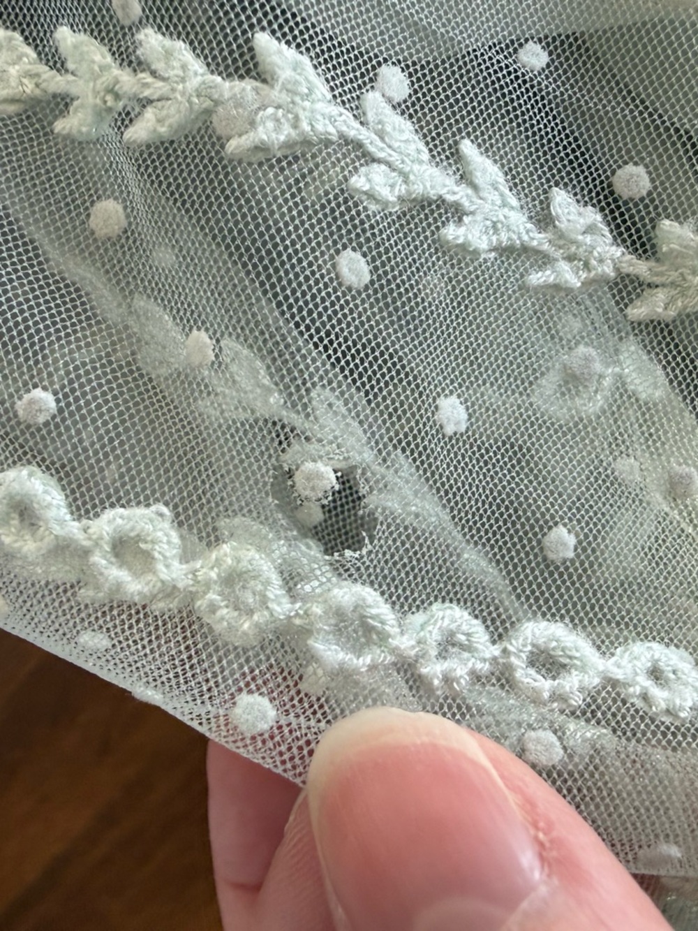 Blu Pepper Mint Green Tie-Shoulder Dotted Mesh Maxi Dress - Picture 15 of 16